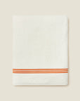 Tre Righe Ivory/Orange Bath Sheet folded
