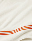 Tre Righe Ivory/orange bath towels texture