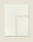 Tre Righe Ivory/beige flat sheet folded