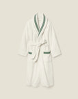 Tre Righe Ivory/emerald bathrobe