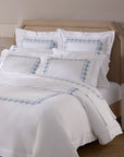 Arcata white/medium blue full bed side angle