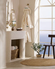 Tre righe ivory/emerald bath linens and robe