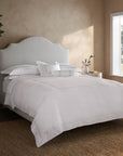 Treccia Moderno white/sterling bed side angle