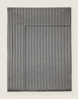 Raso Rigato flat sheet in charcoal folded