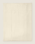Raso Rigato flat sheet in beige folded