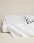 Tre Righe Ombre Flat sheet in white/charcoal