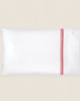 Tre Righe Ombre white/scarlet pillowcase