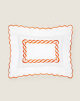 Treccia white/orange boudoir sham