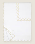 Treccia duvet cover white/beige folded