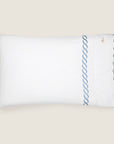 Treccia white/medium blue pillowcase
