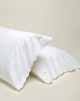 Treccia white/white pillowcase pair