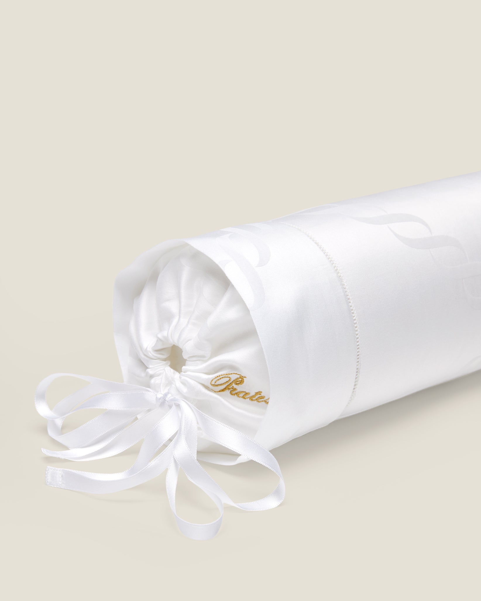 Ori Treccia neckroll sham in white