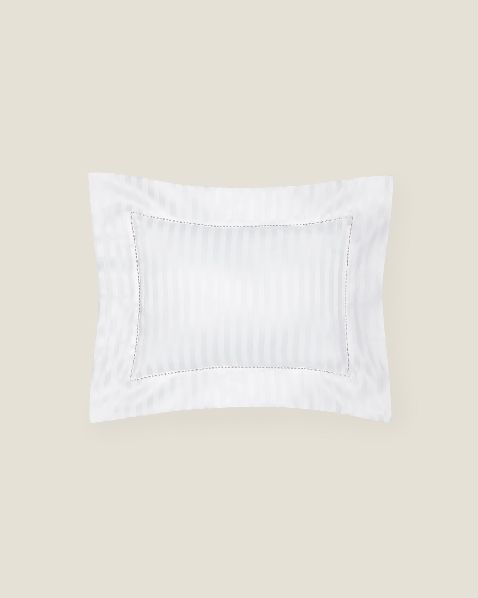 Raso Rigato boudoir sham in white