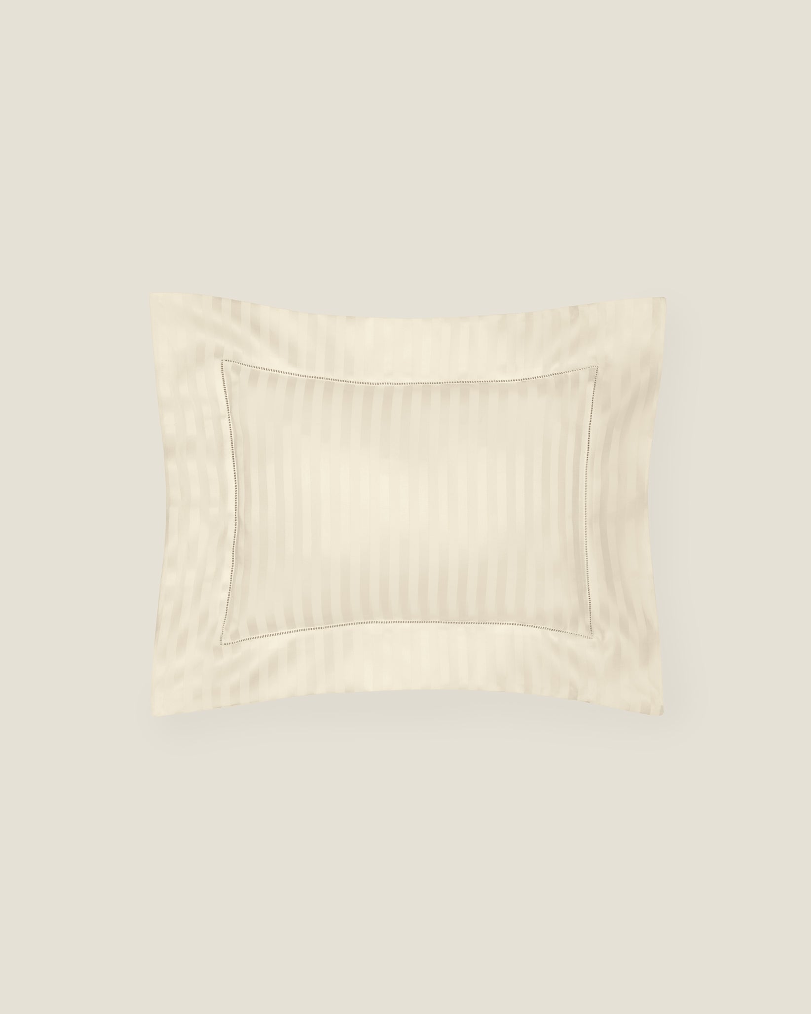 Raso Rigato boudoir sham in beige