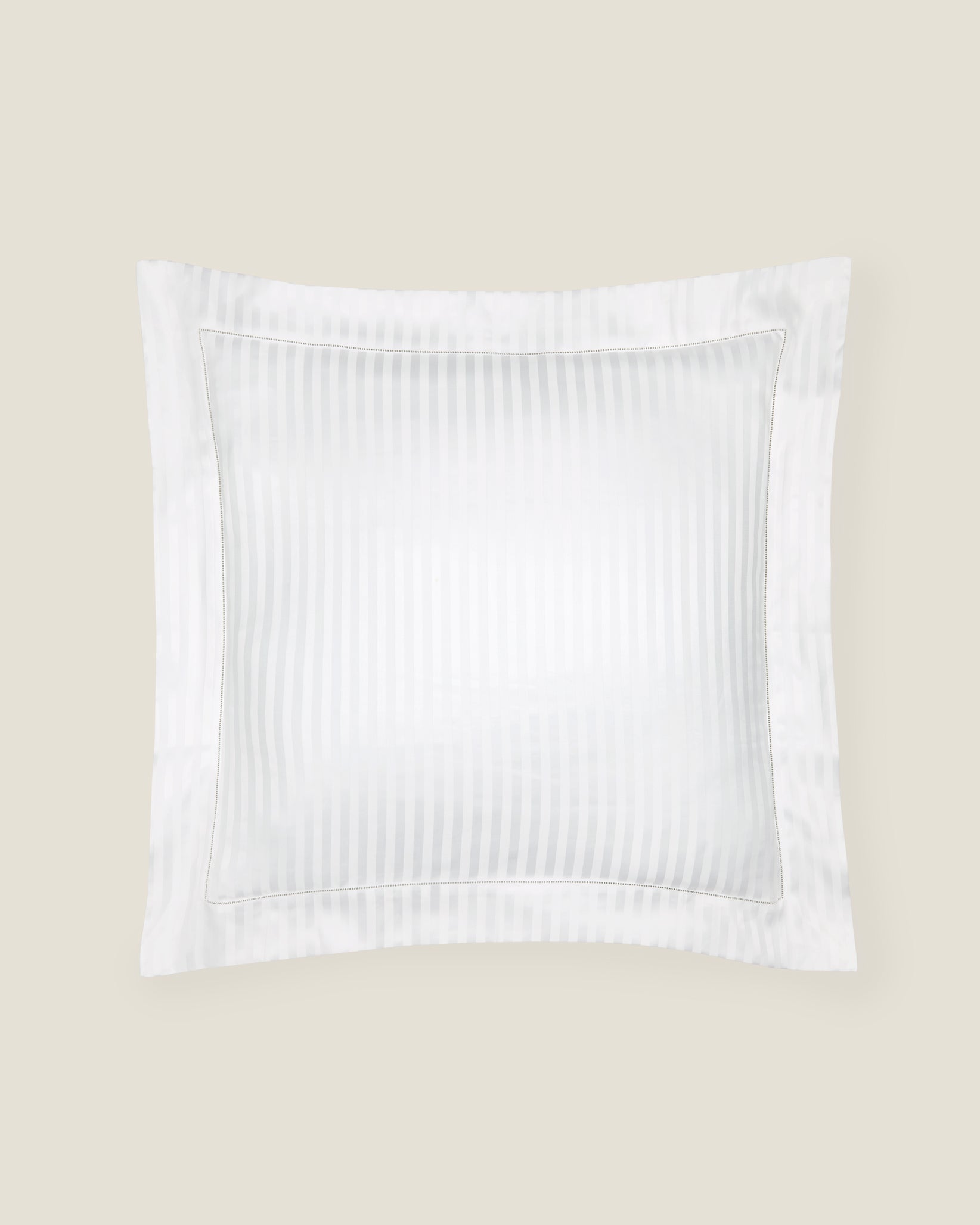 Raso Rigato euro sham in white