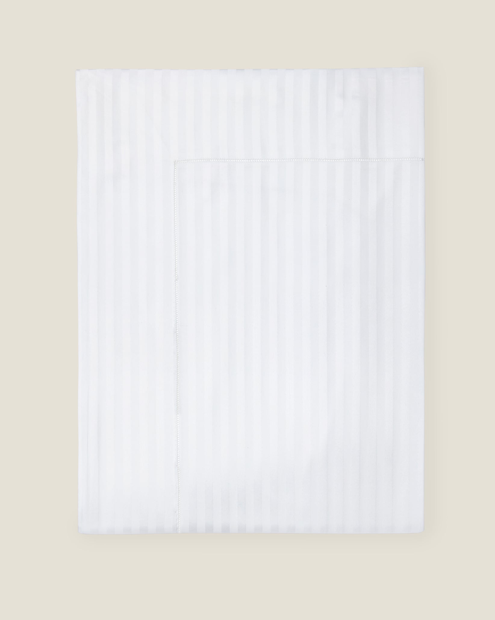 Raso Rigato white flat sheet folded