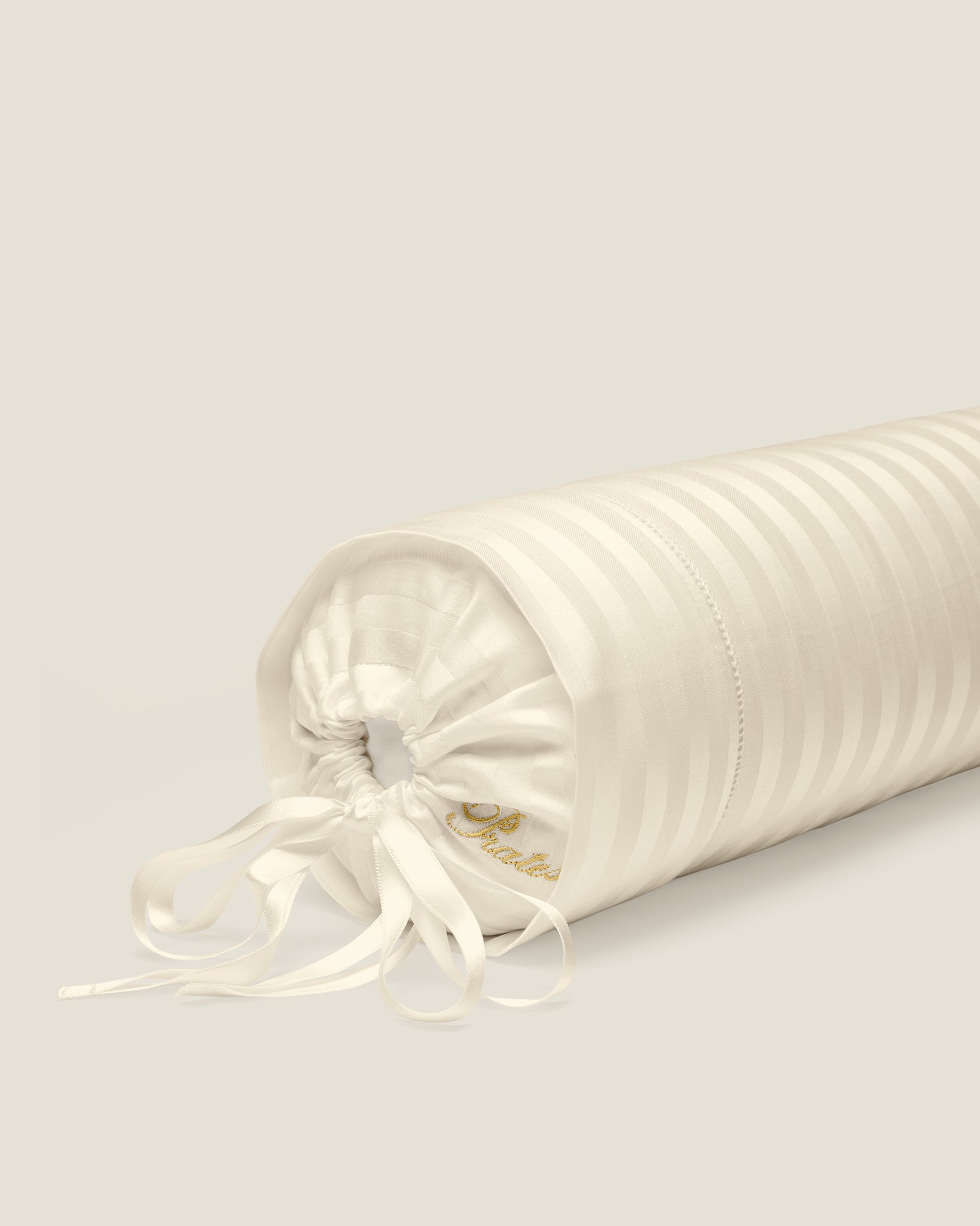Raso Rigato neckroll sham in beige