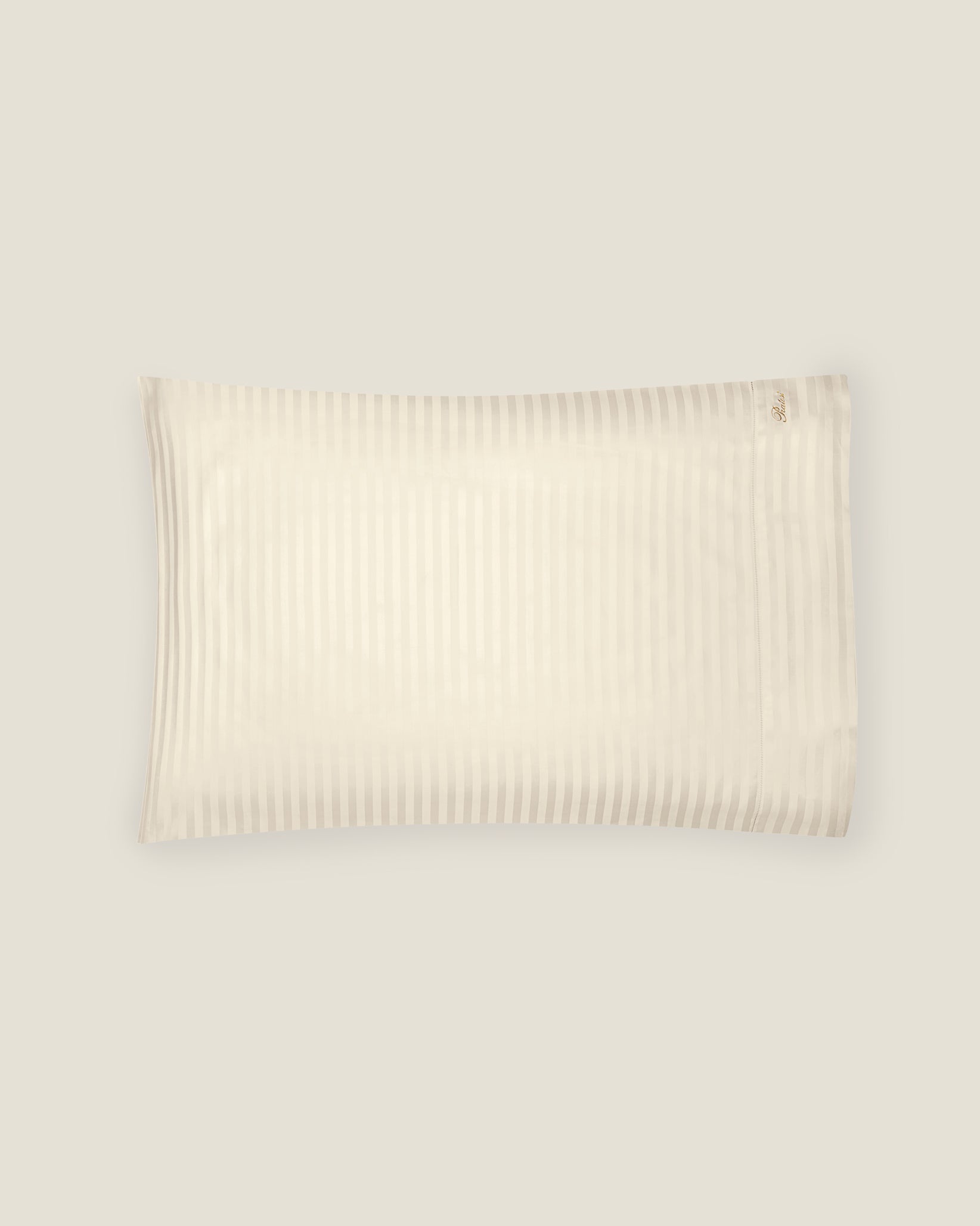 Raso Rigato pillowcase in beige