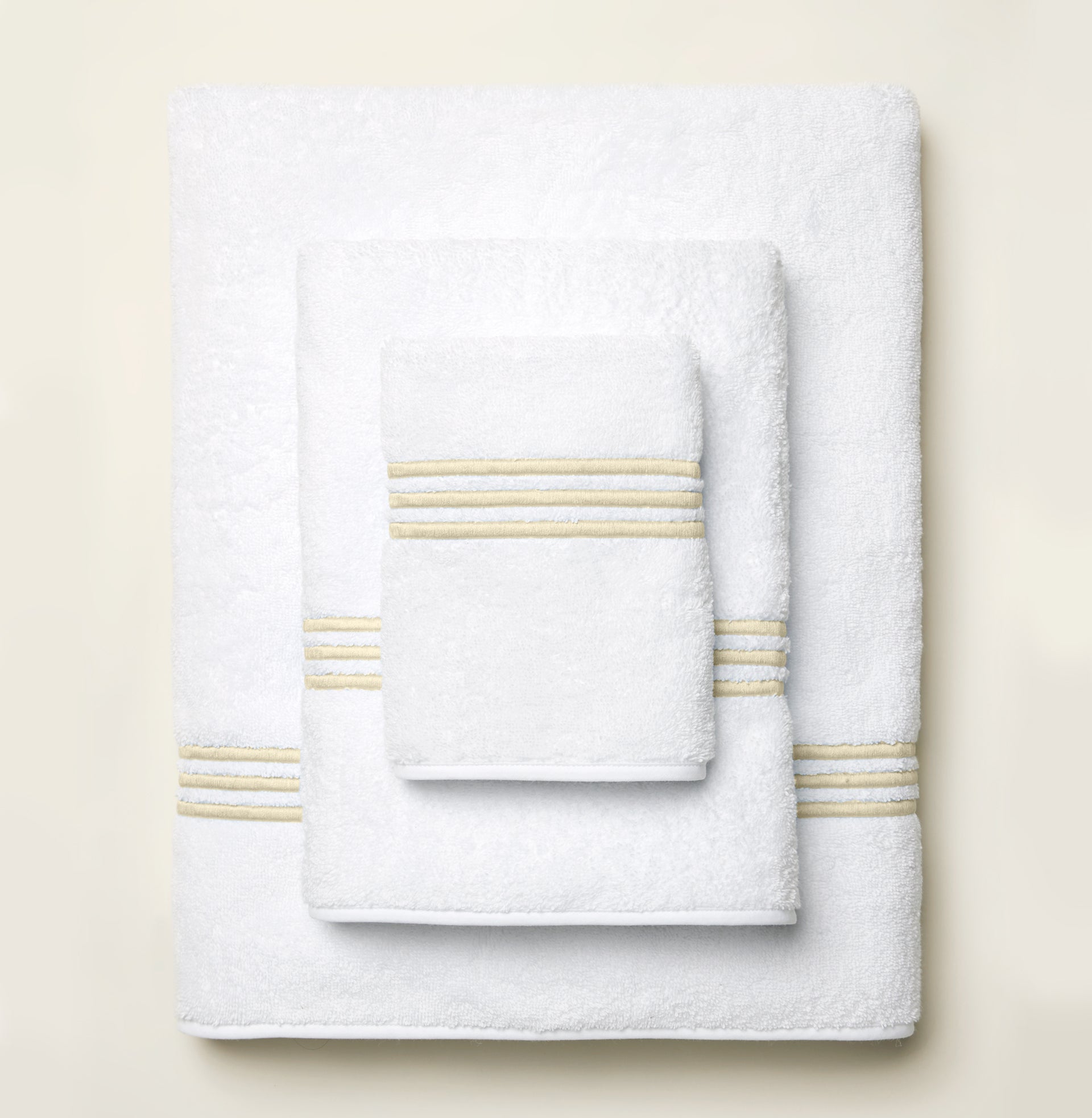 Tre Righe White/Beige Bath Set
