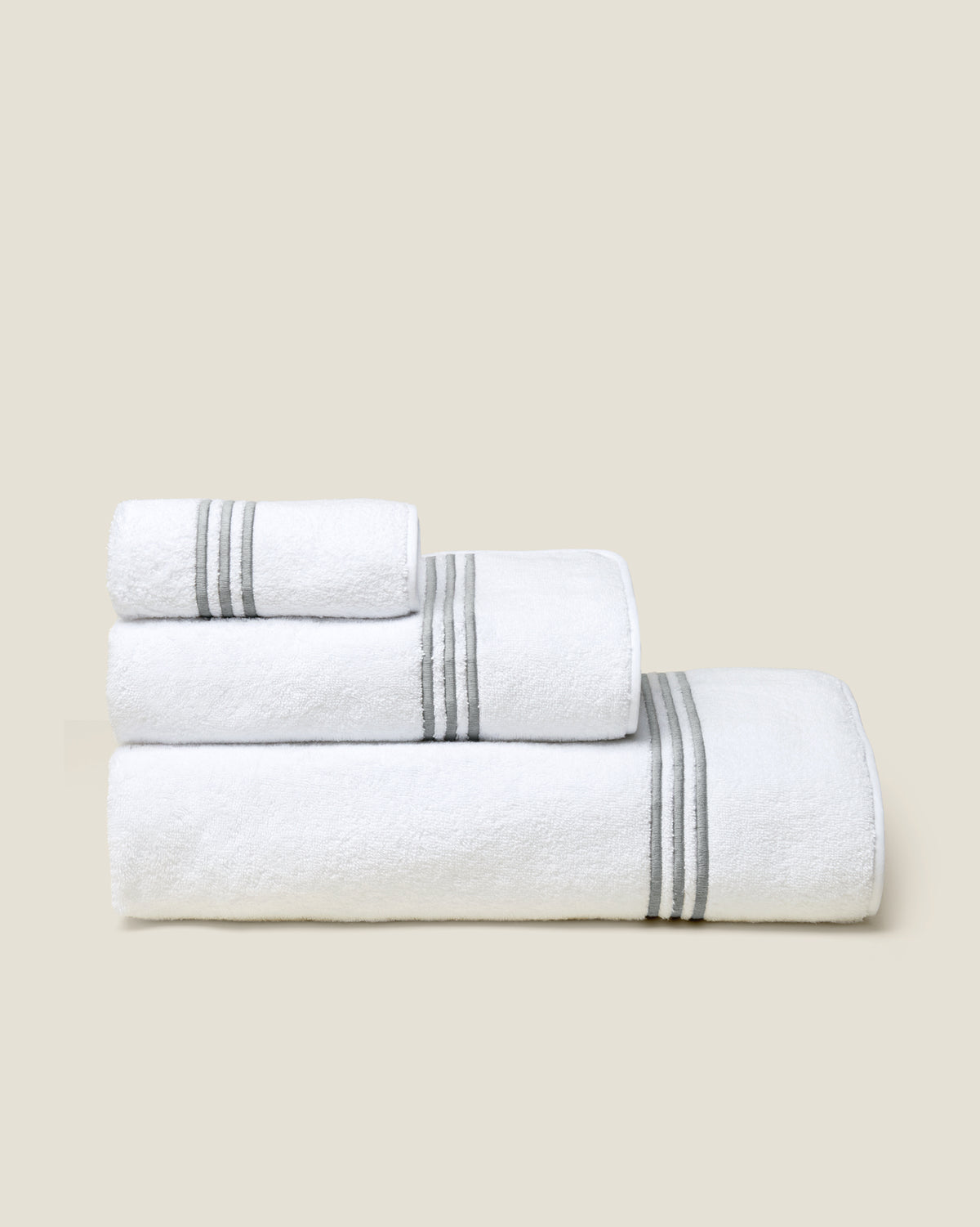 Tre Righe White/Charcoal Bath Set