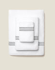 Tre Righe White/Charcoal Bath Set