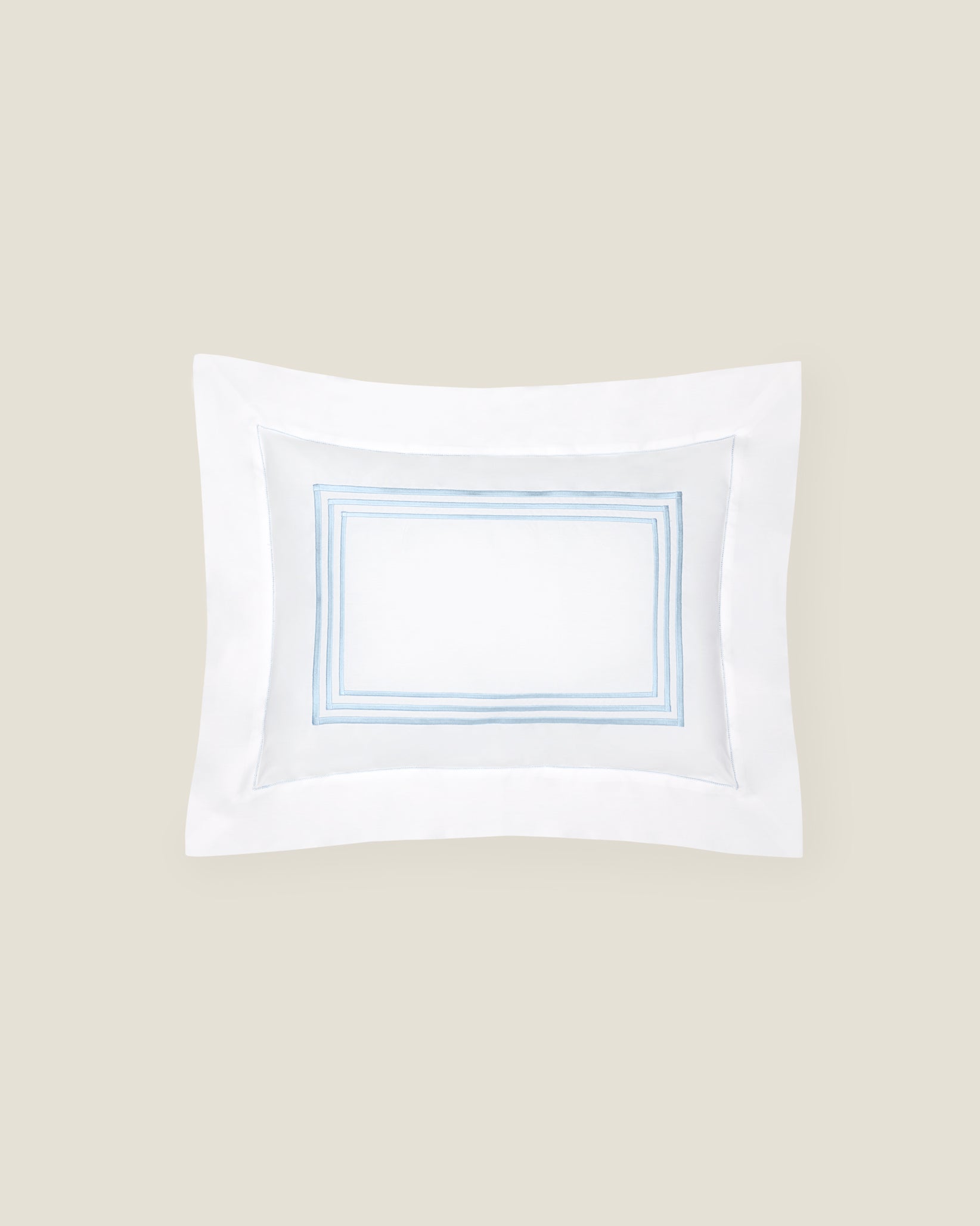Tre Righe white/light blue boudoir sham