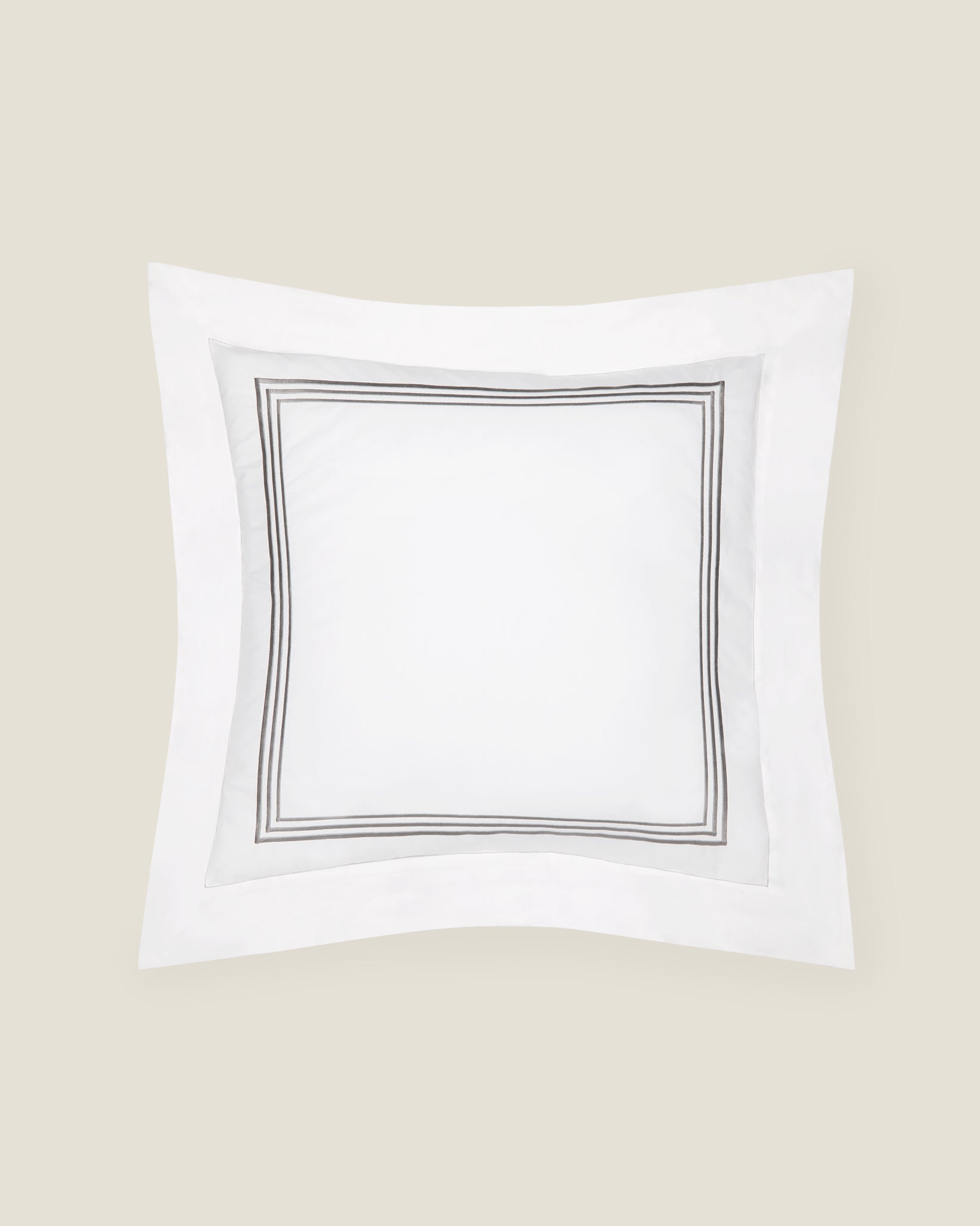 Tre Righe euro sham white/charcoal