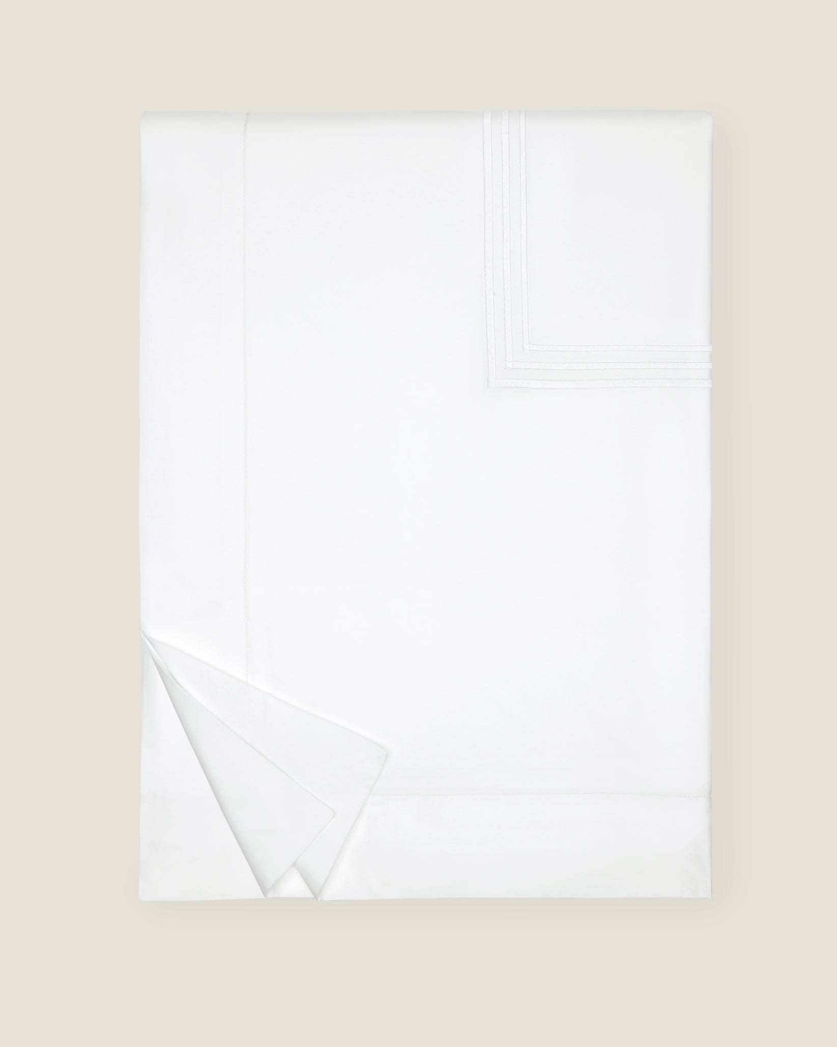 Tre Righe duvet cover in white/white folded