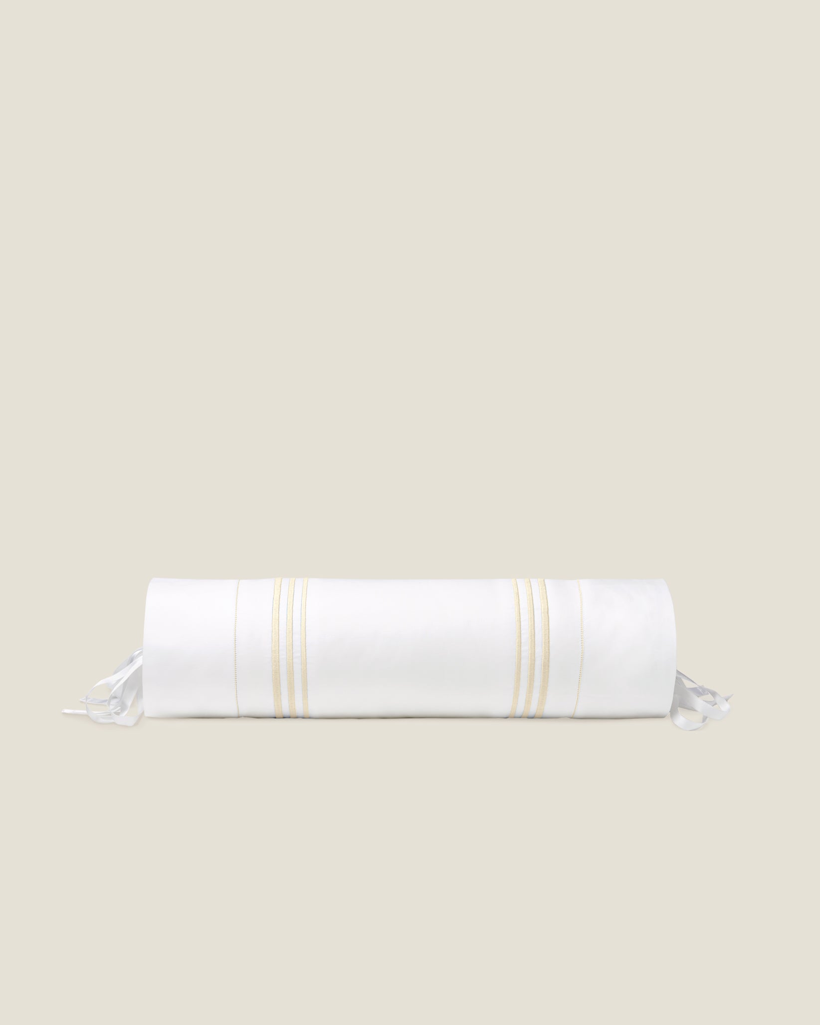 Tre Righe neckroll sham white/beige