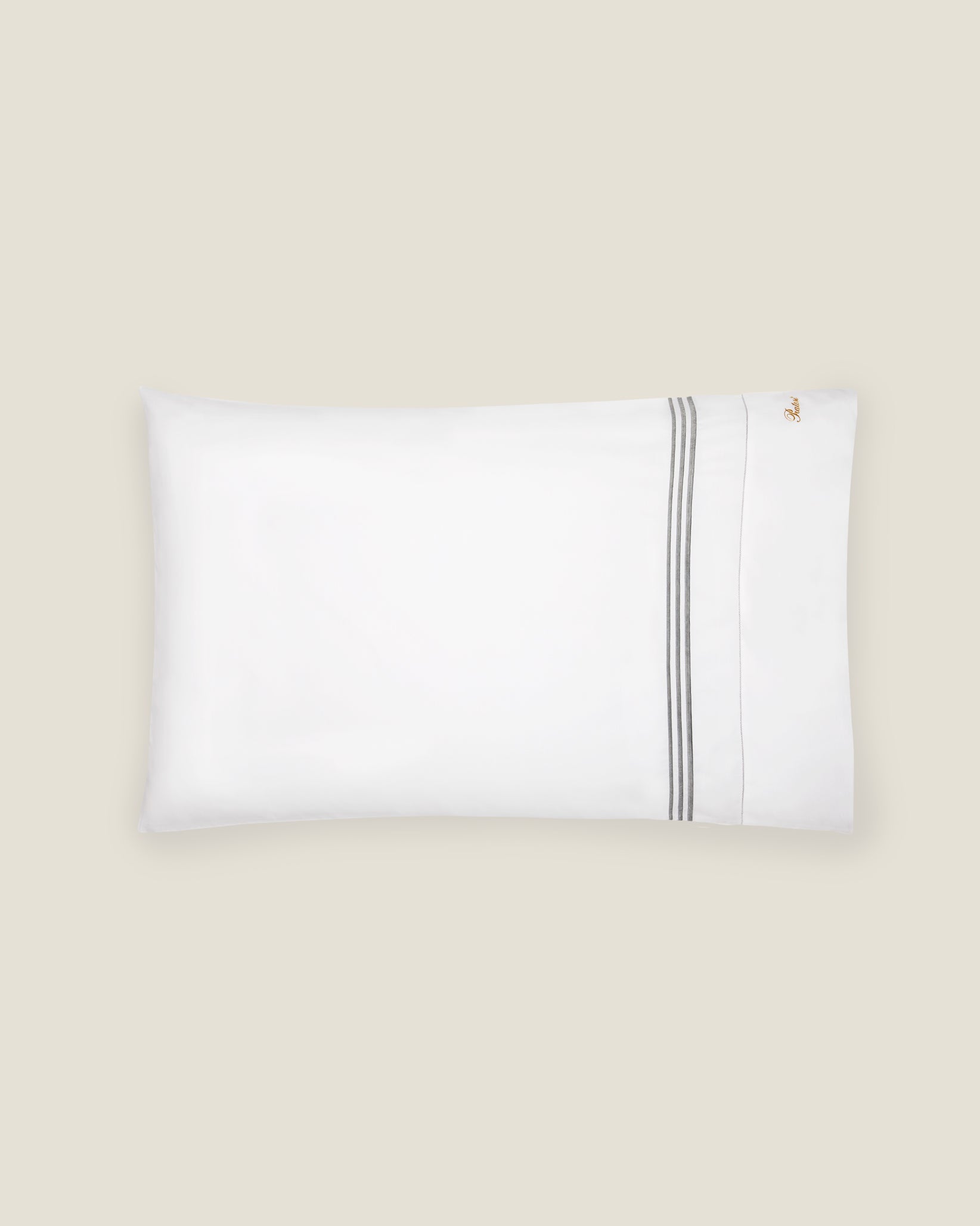 Tre Righe Pillowcase in white/charcoal
