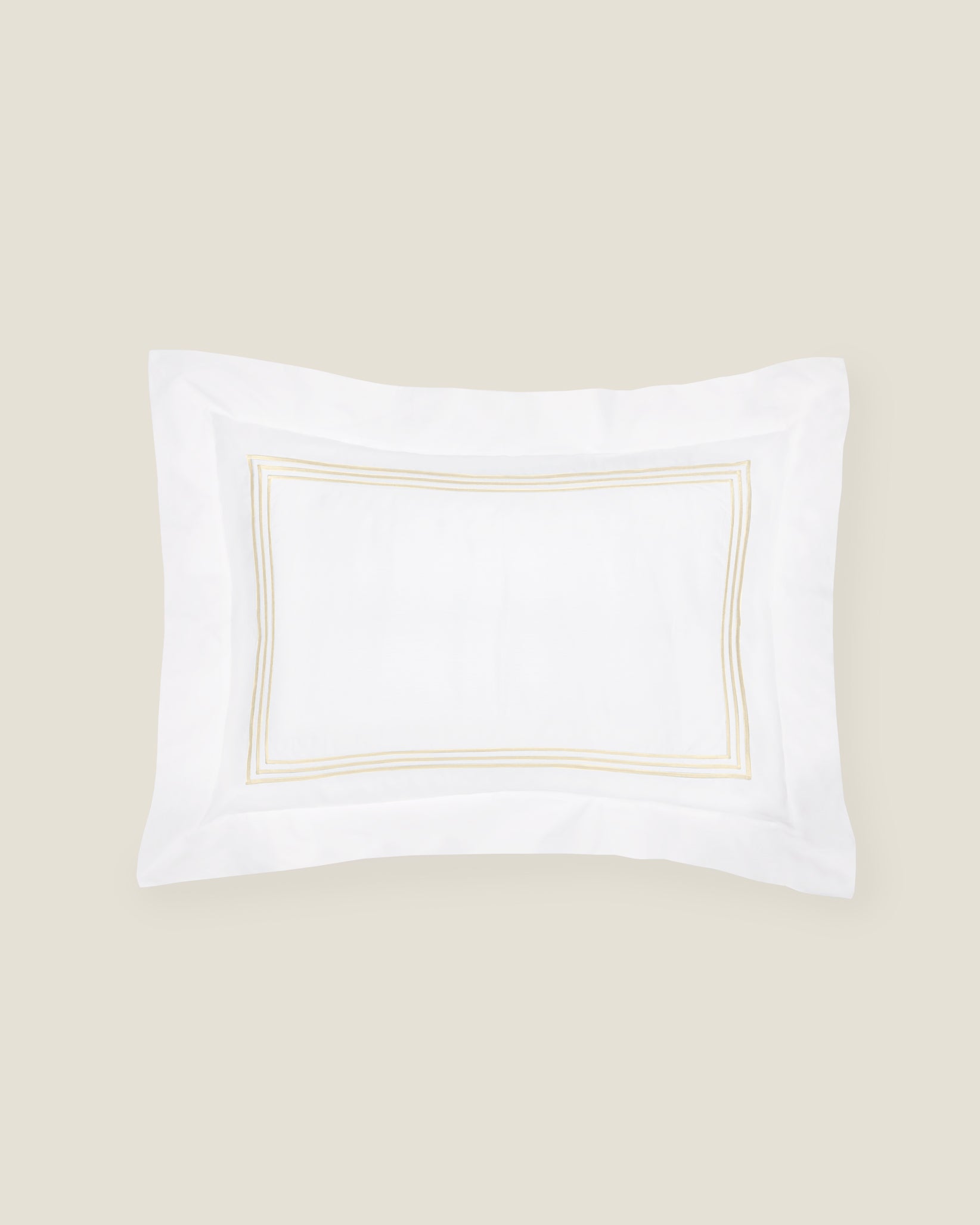 Tre Righe standard sham white/beige