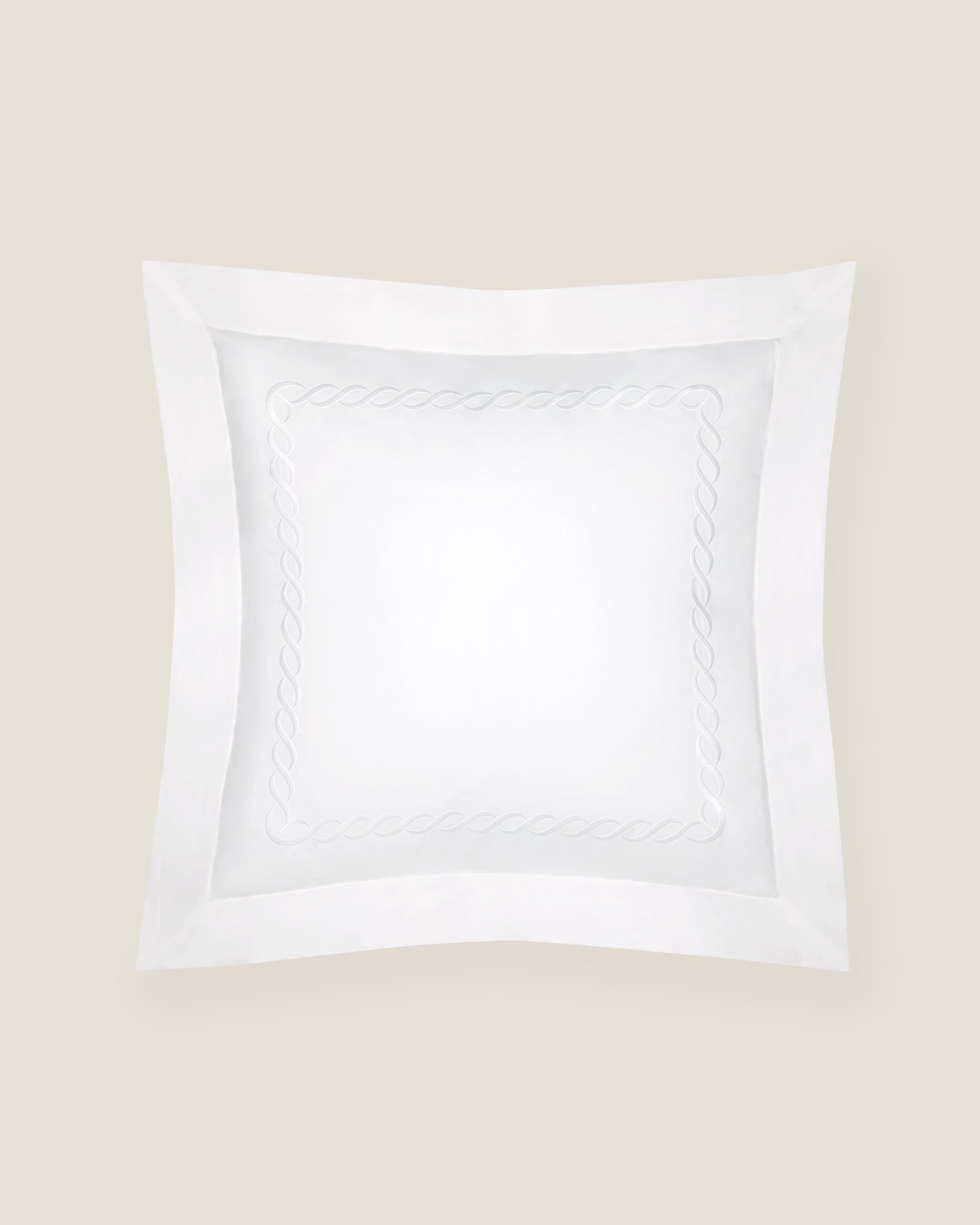 Treccia Moderno white/white euro sham