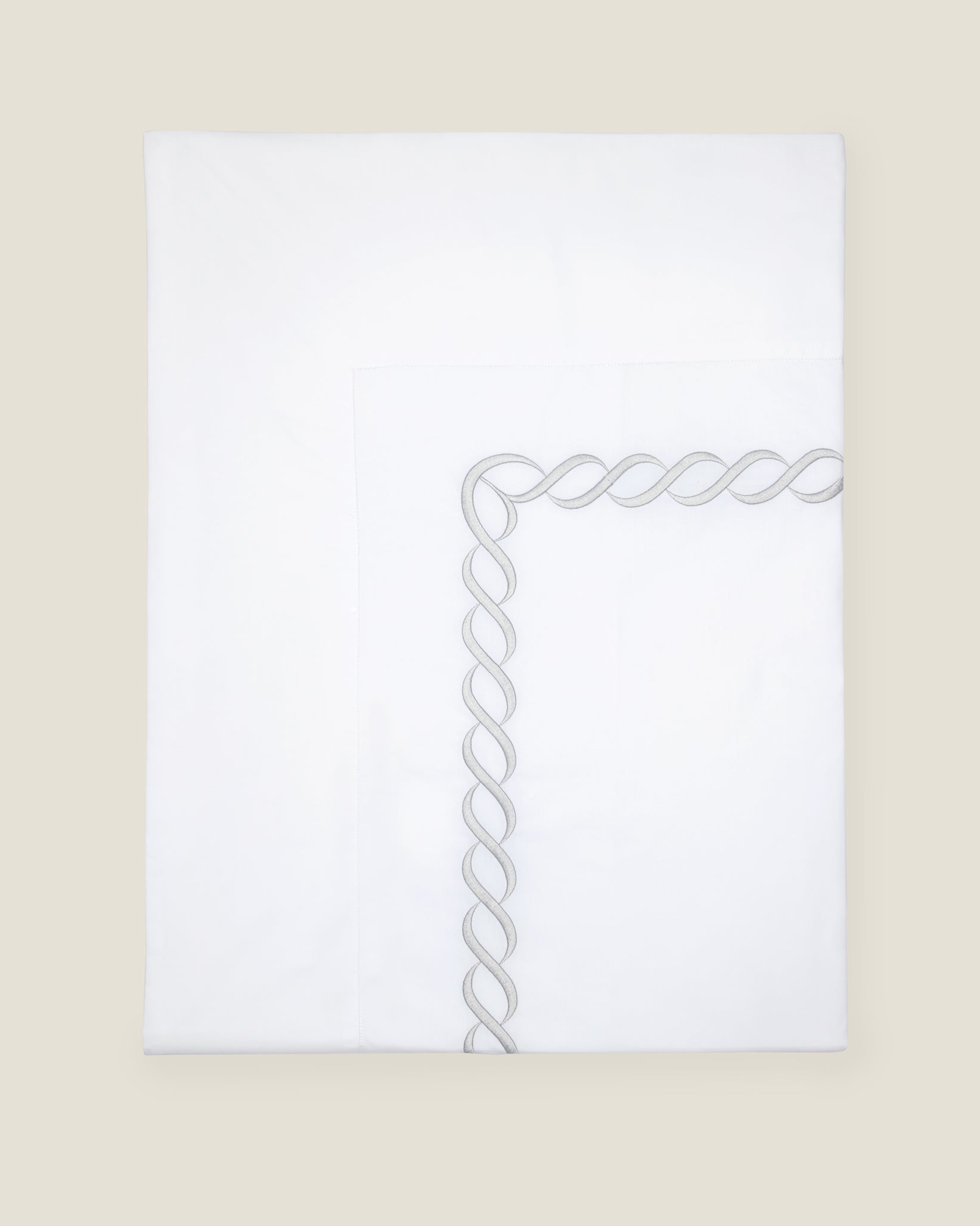Treccia Moderno white/sterling flat sheet