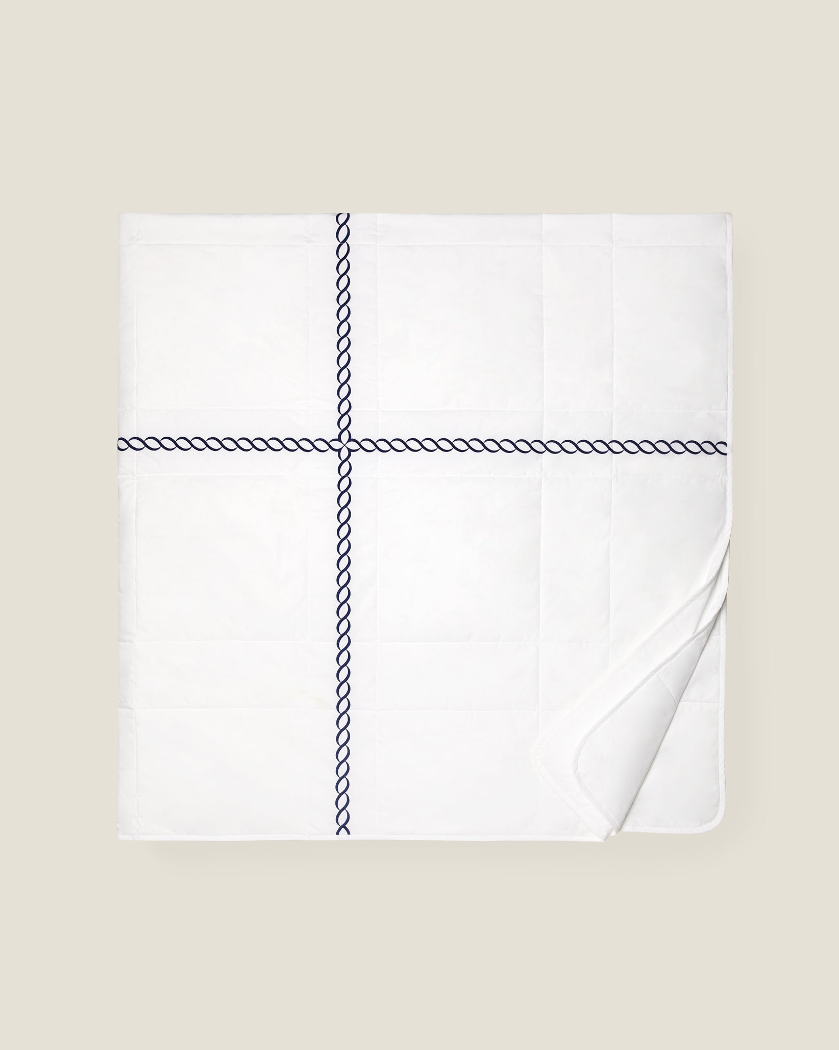 Treccia white/navy quiltino