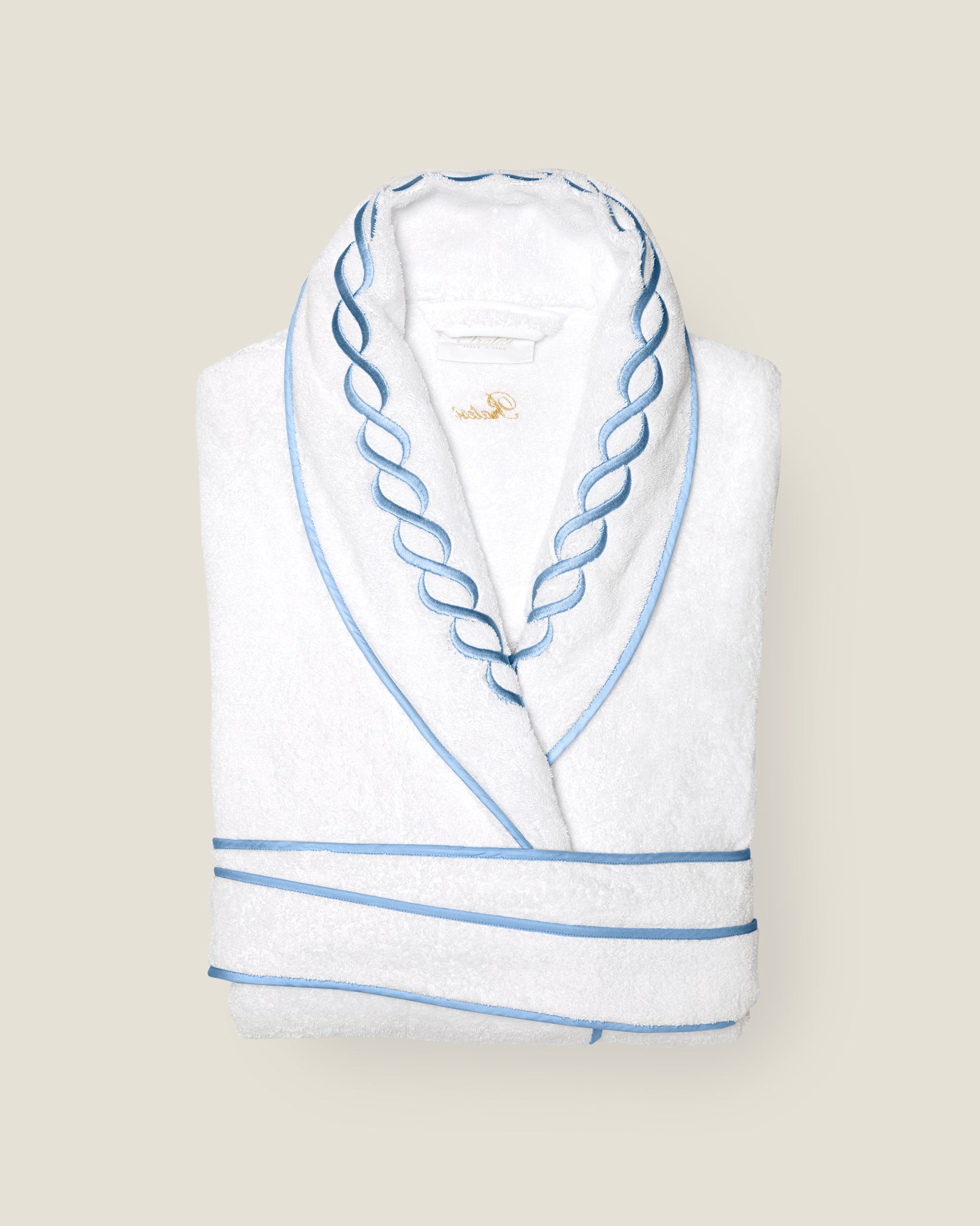 Treccia robe white/medium blue