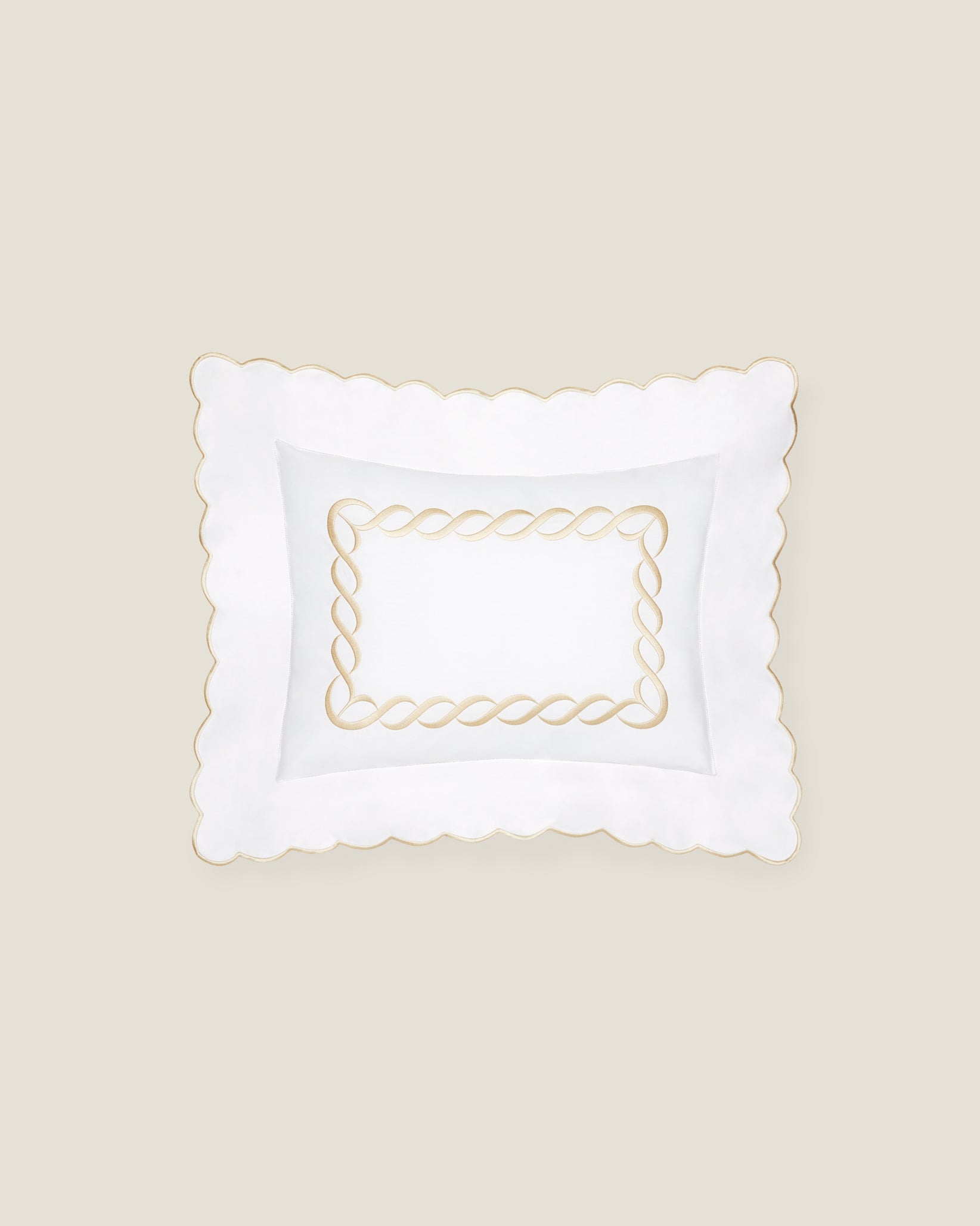 Treccia boudoir sham white/beige