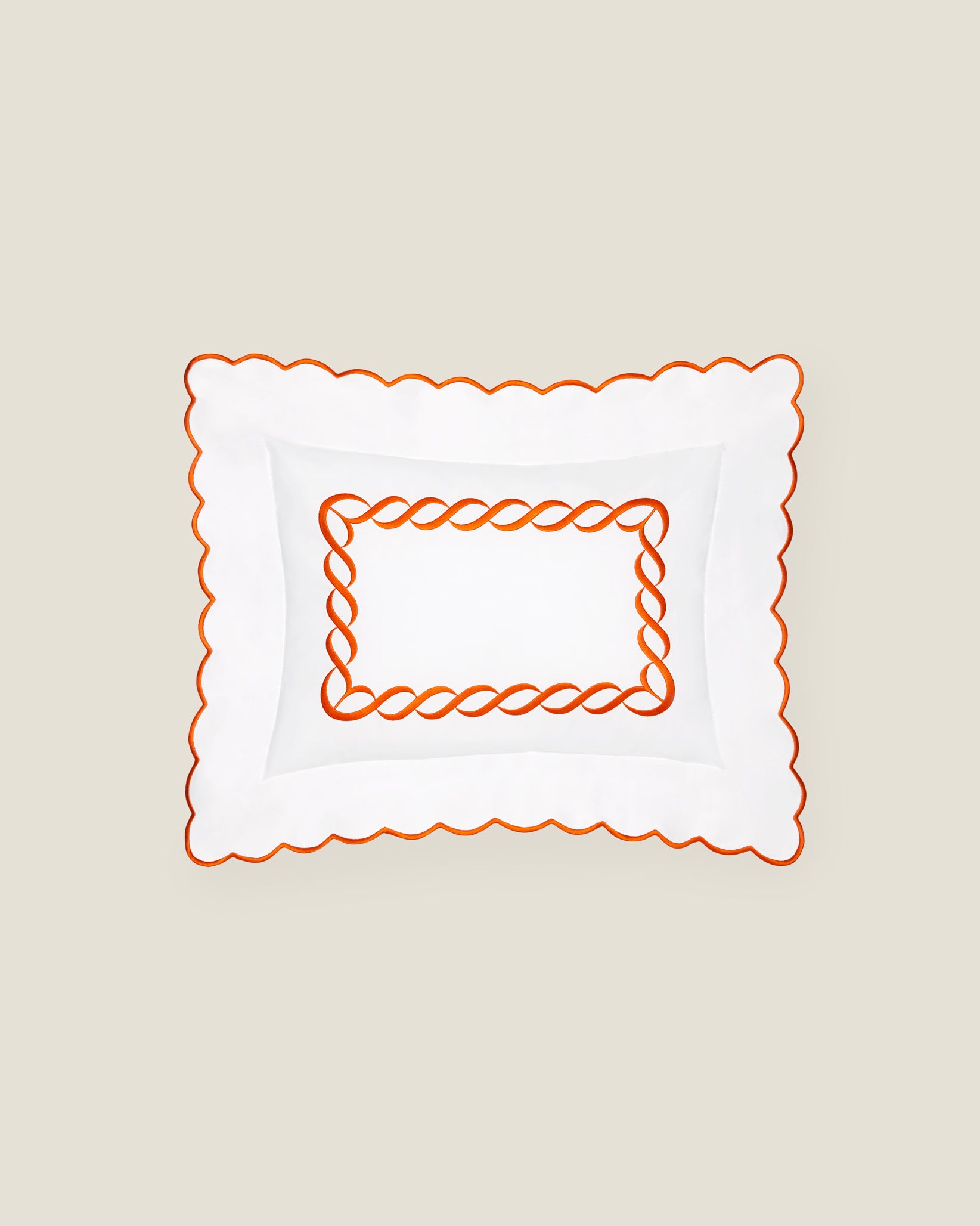 Treccia boudoir sham white/orange