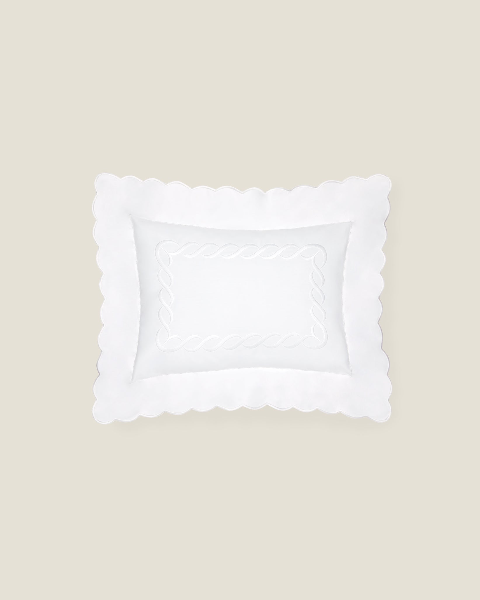 Treccia white/white boudoir sham