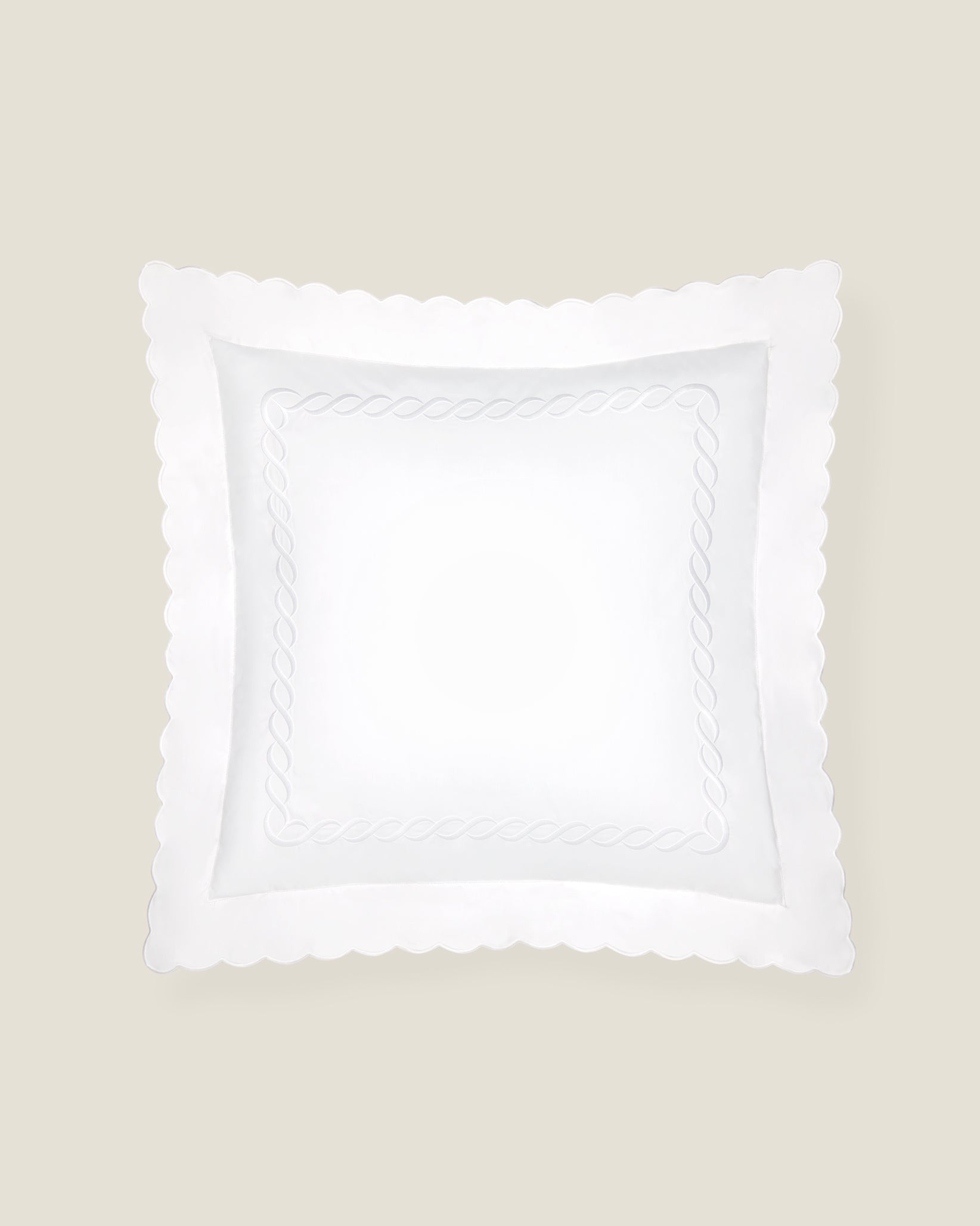 Treccia white/white euro sham