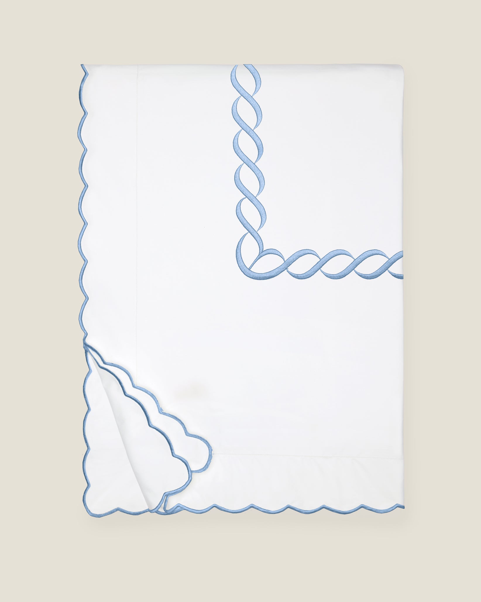 Treccia duvet cover white/medium blue