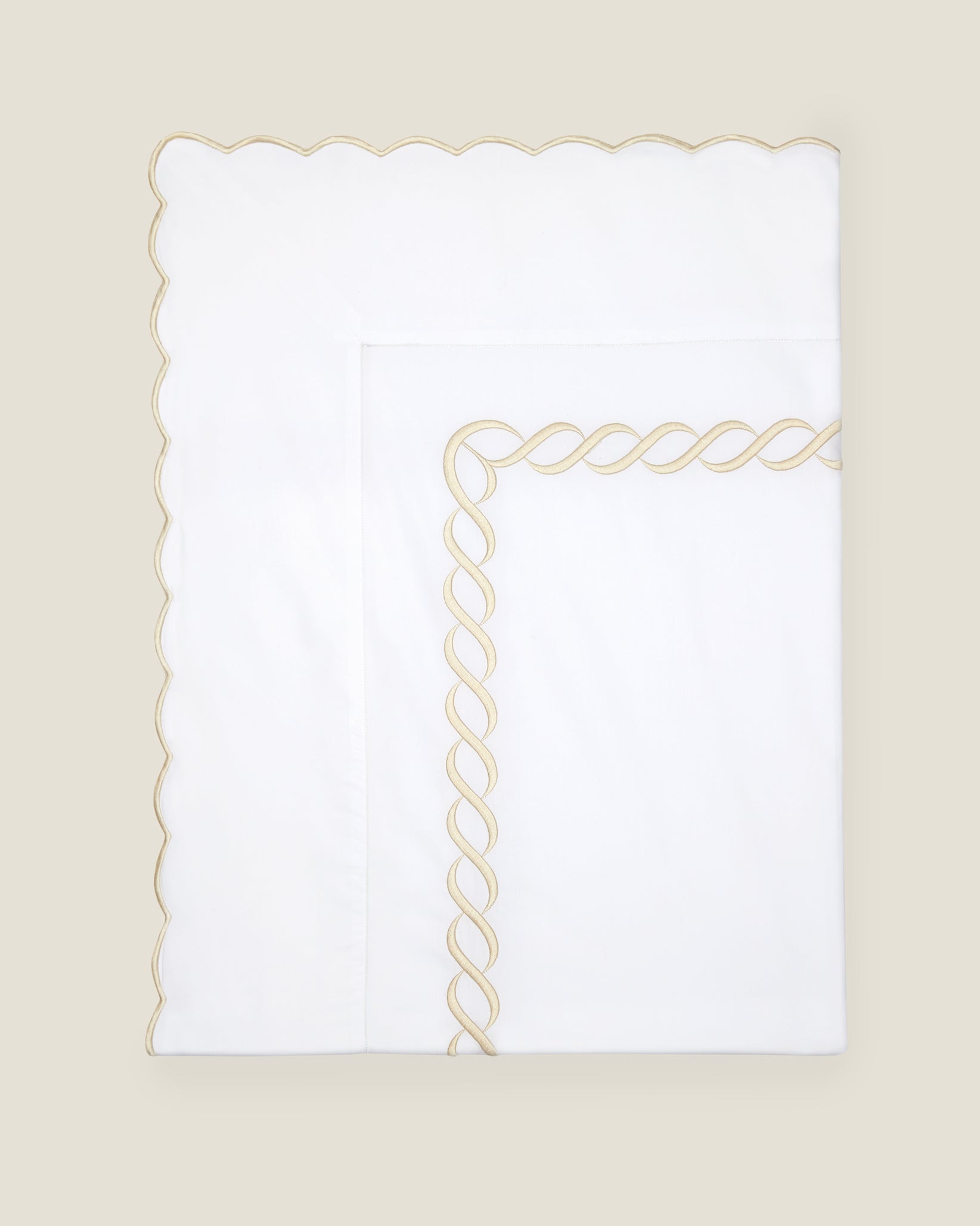 Treccia flat sheet white/beige