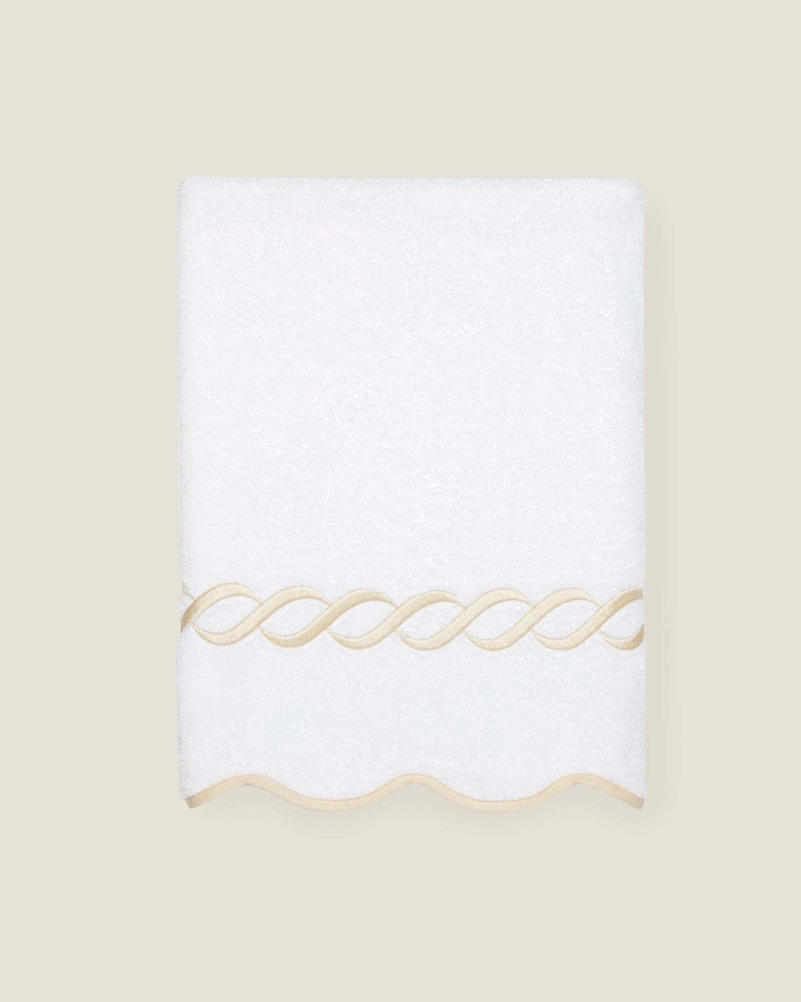 Treccia white/beige hand towel