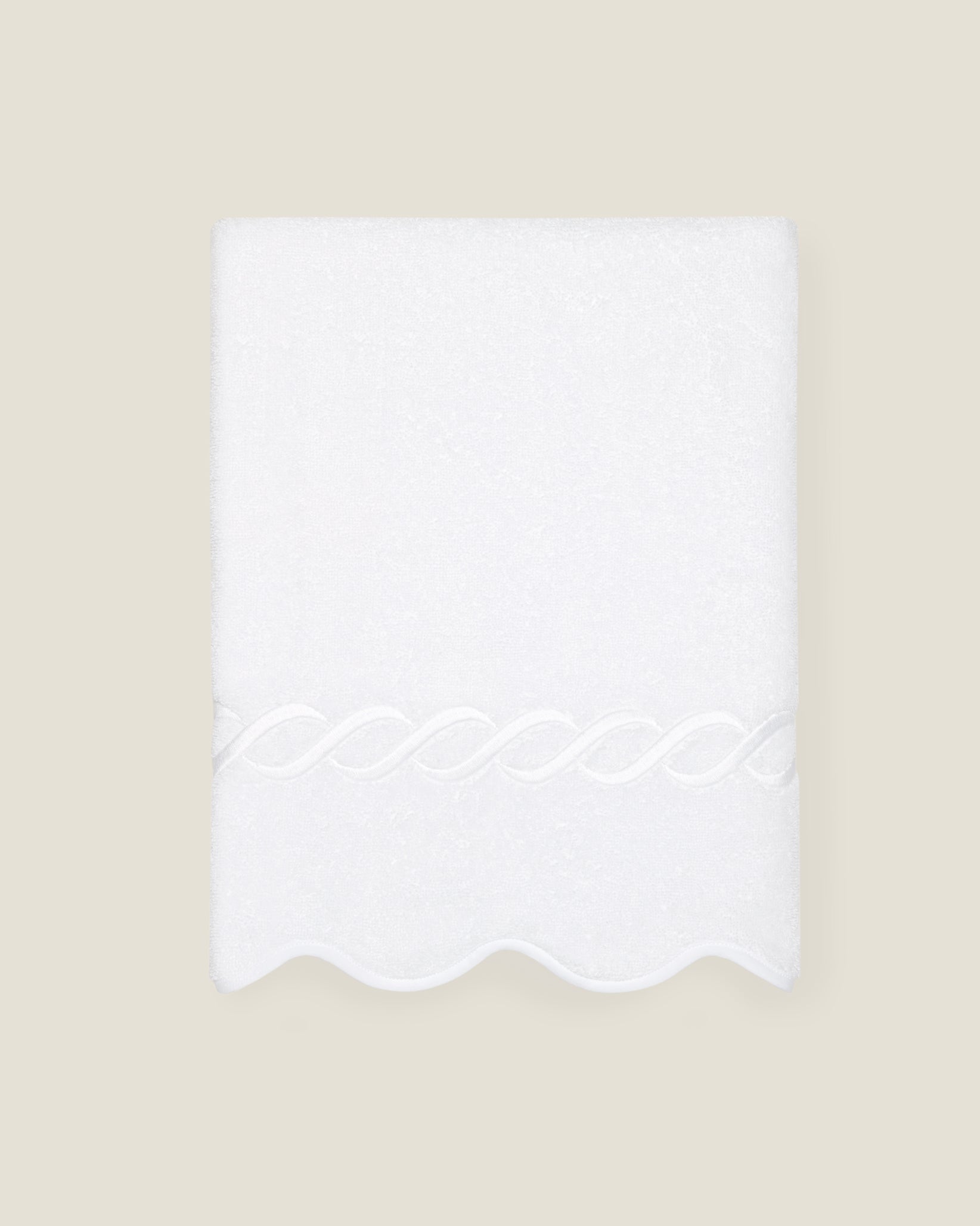 Treccia white/white hand towel