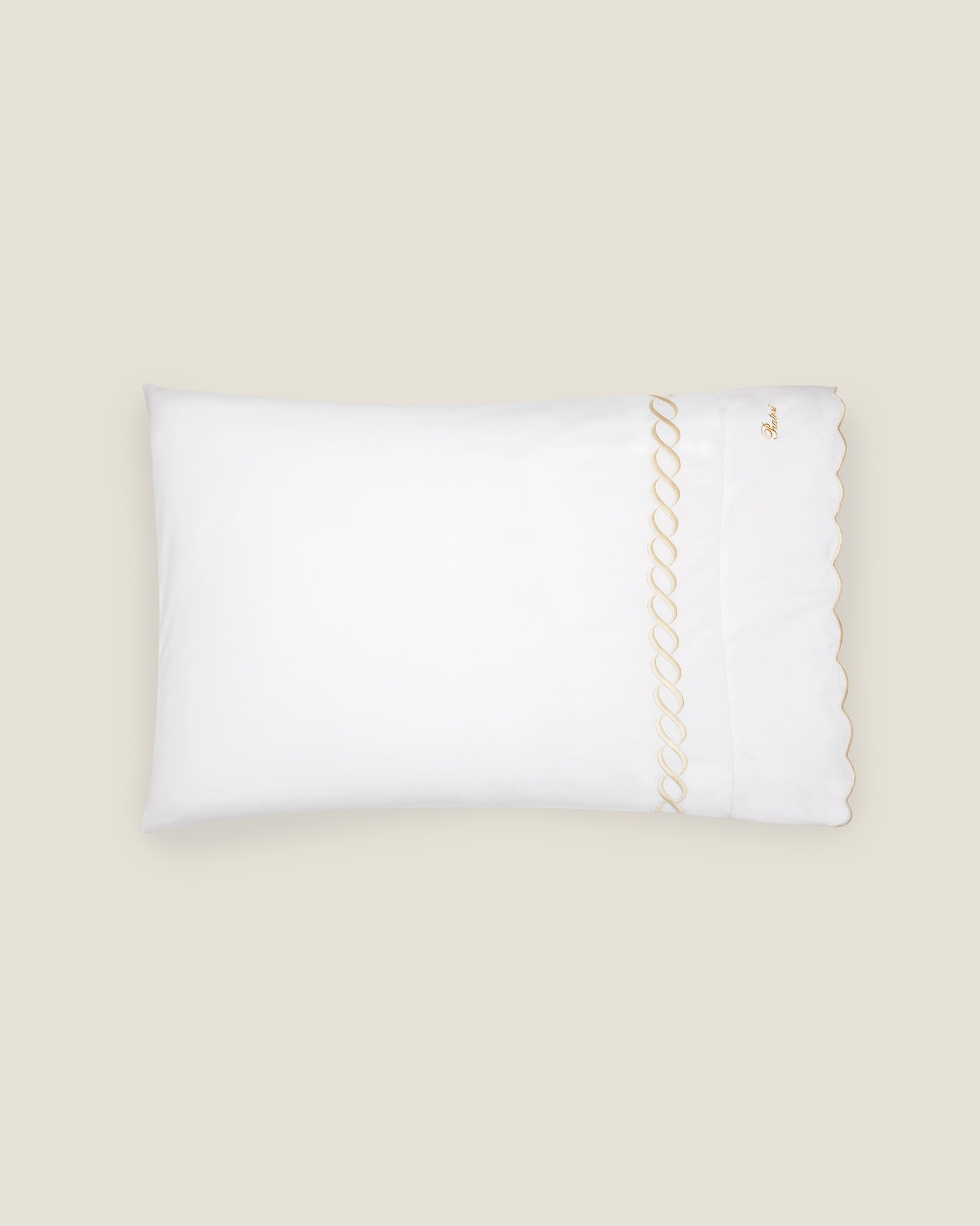 Treccia pillowcase white/beige