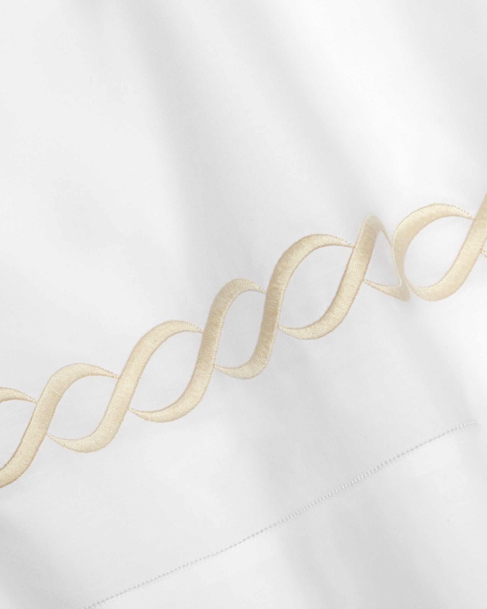 Treccia sham white/beige texture