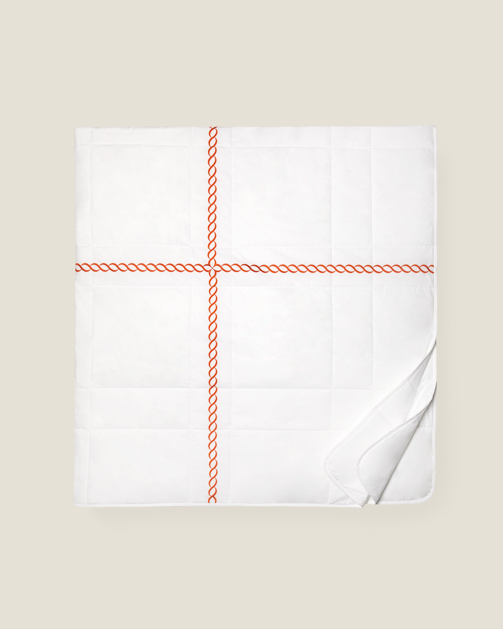 Treccia white/orange quiltino