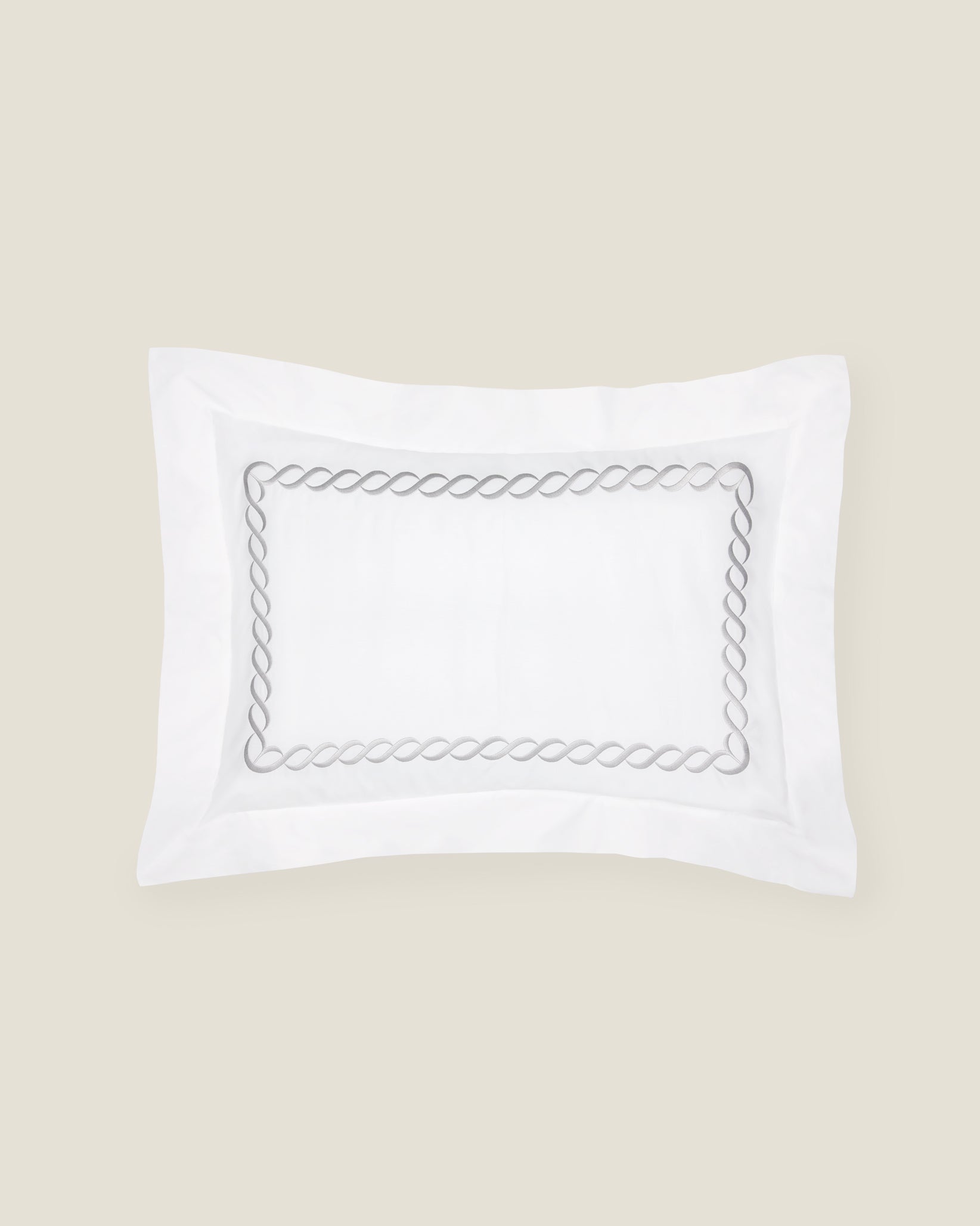 Treccia Moderno white/sterling standard sham