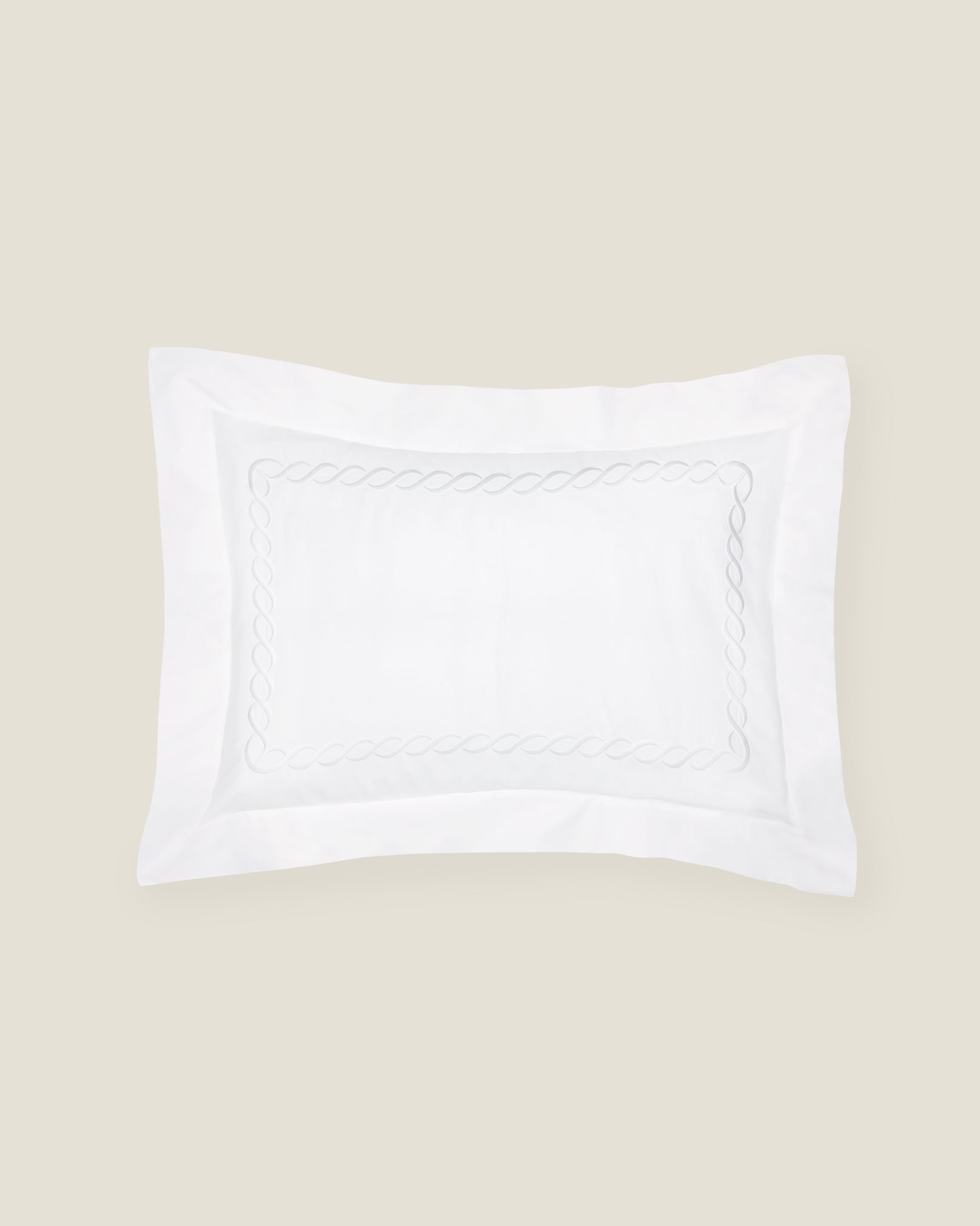 Treccia Moderno white/white standard sham