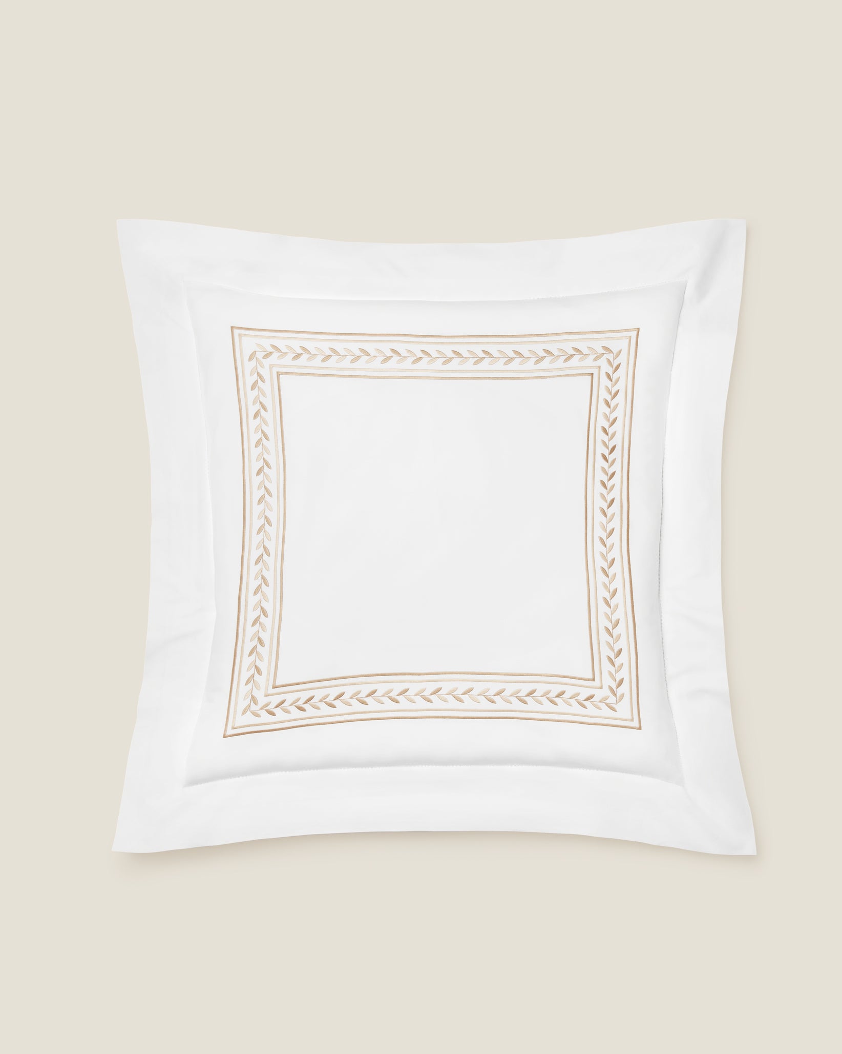 Impero euro Sham in white/beige