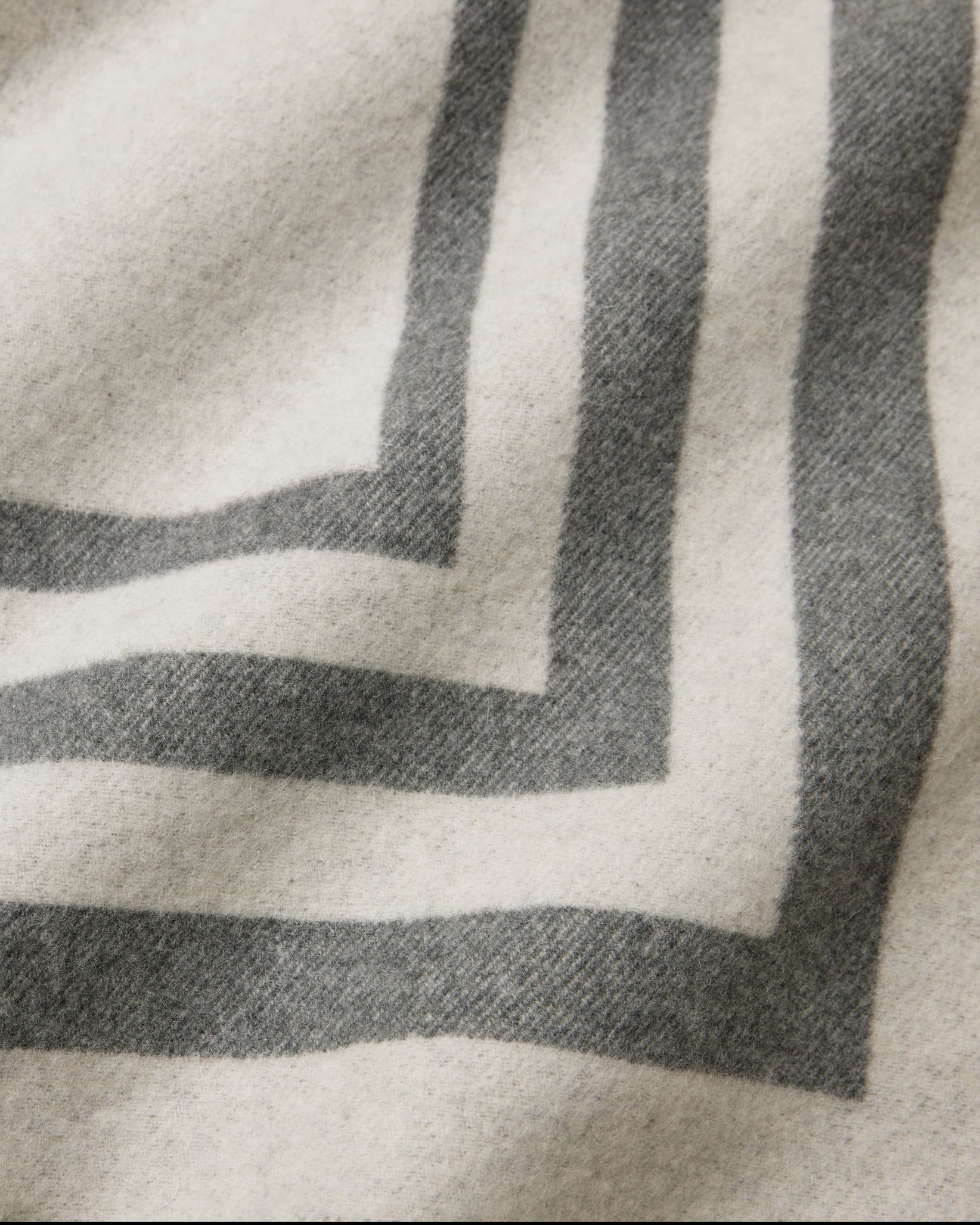 Tre Righe Throw in charcoal close-up